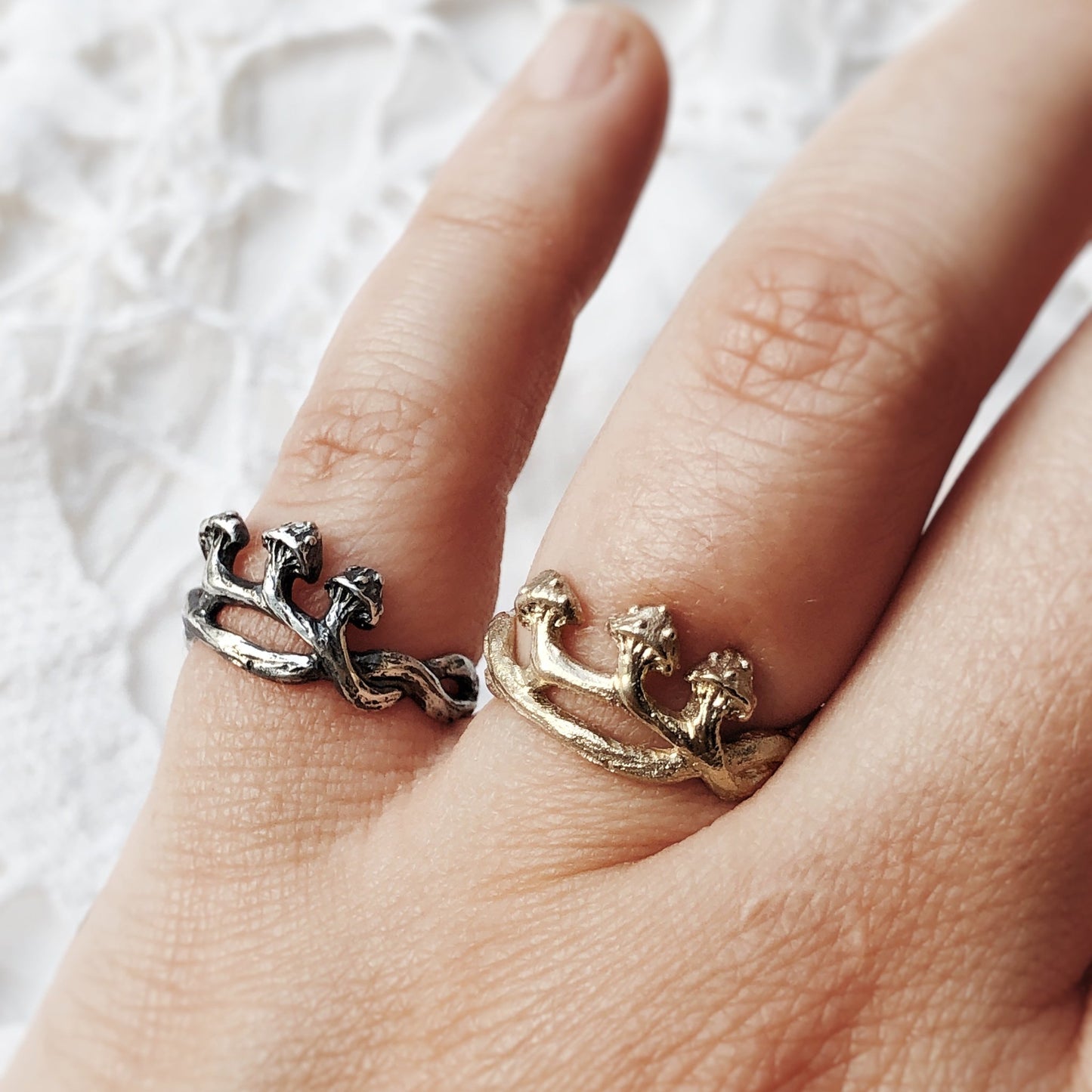 Harmony Amidst the Trees Gold Ring