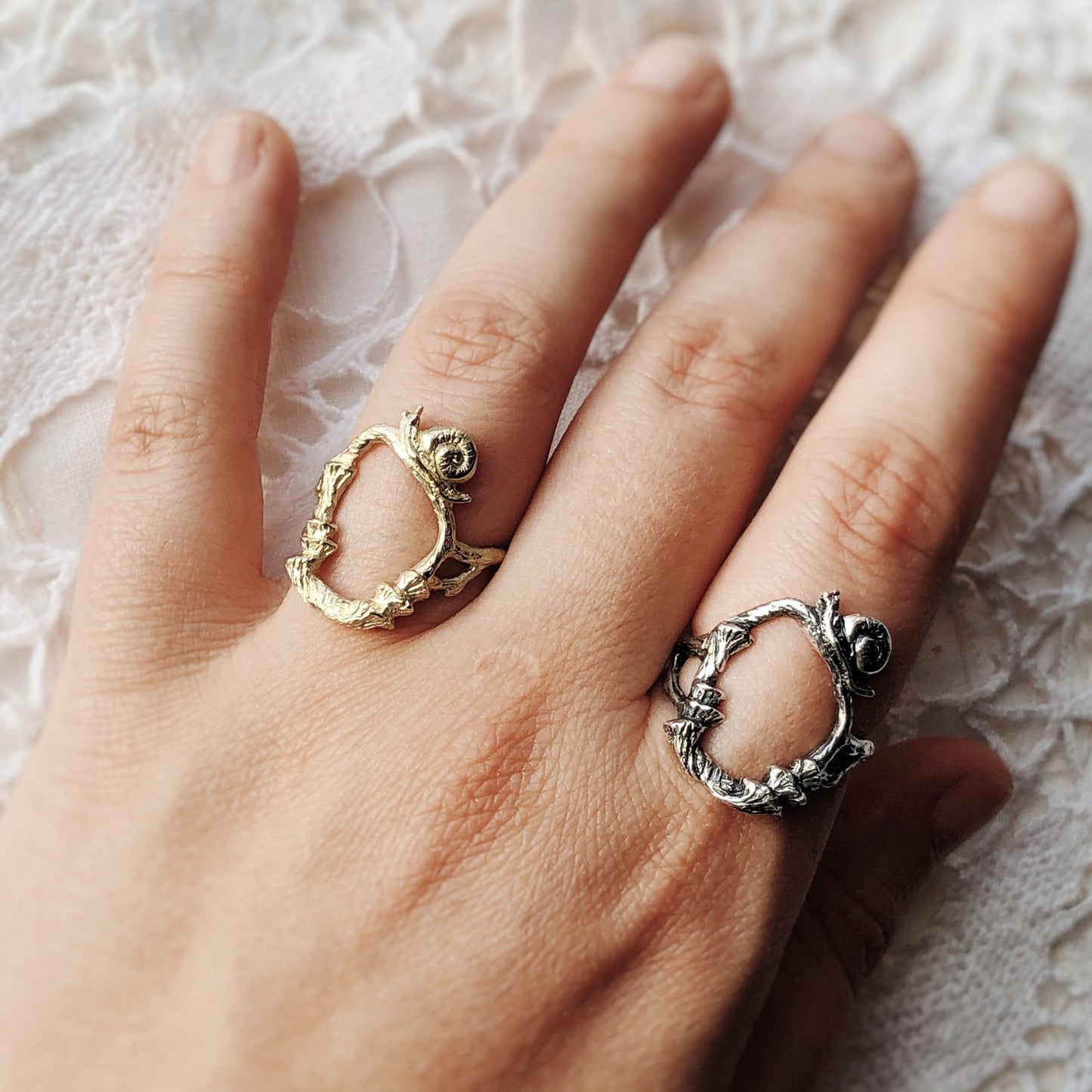 A Stroll in the Meadow Gold Ring - Made to Order