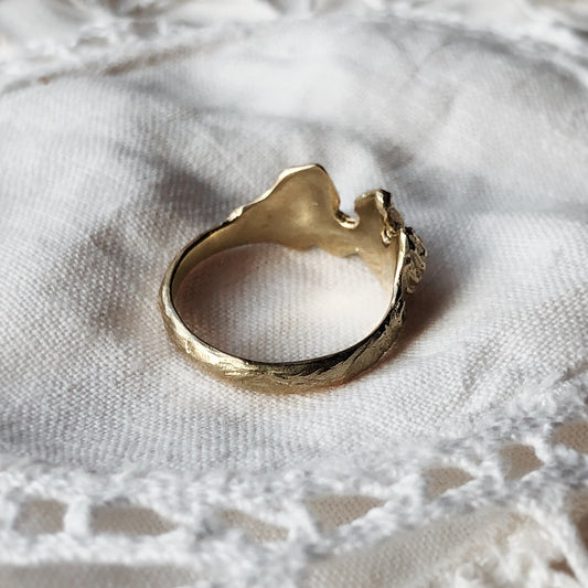 Mushroom Ring, Nature Inspired, Artisan Made, Witchy Boho Autumn, Cottage Core, Botanical