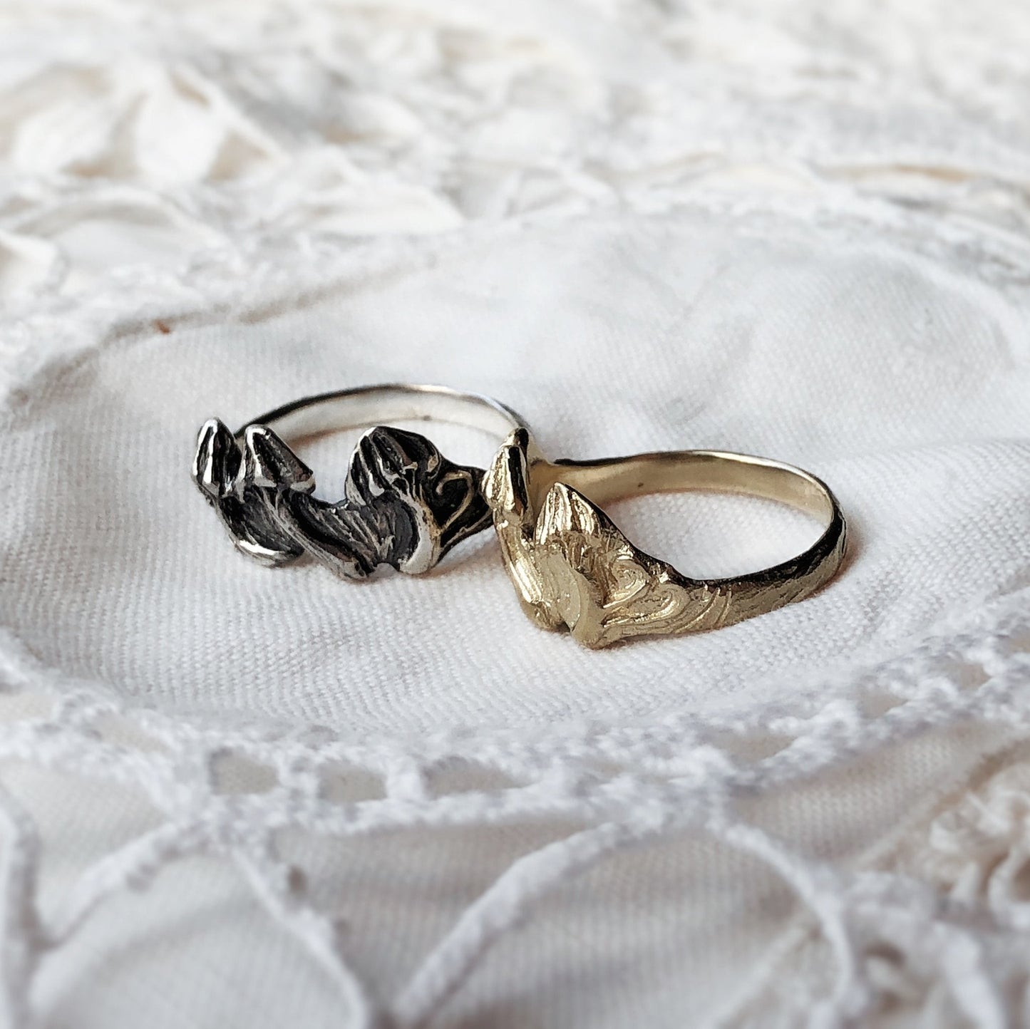 Mushroom Ring, Nature Inspired, Artisan Made, Witchy Boho Autumn, Cottage Core, Botanical