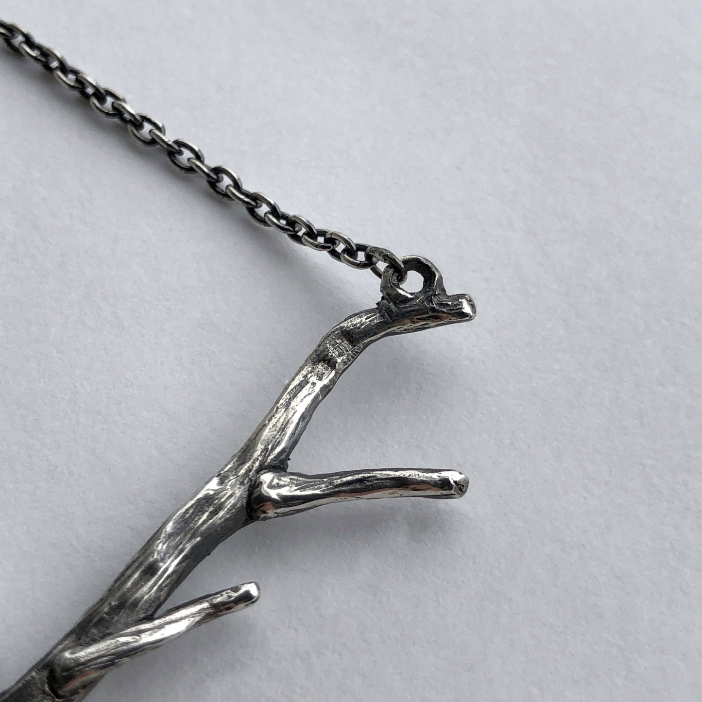 Onyx Necklace Sterling Silver Artisan Jewelry Nature inspired Minimal Gothic Witch Steampunk