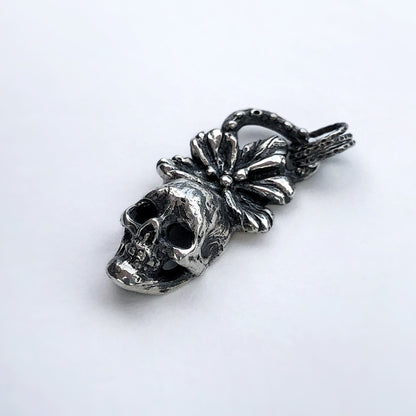 Skull and Flowers Pendant - FINAL PIECE